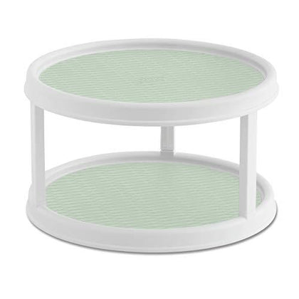 Non-Skid 2 Tier Turntable 12 inch Pistachio