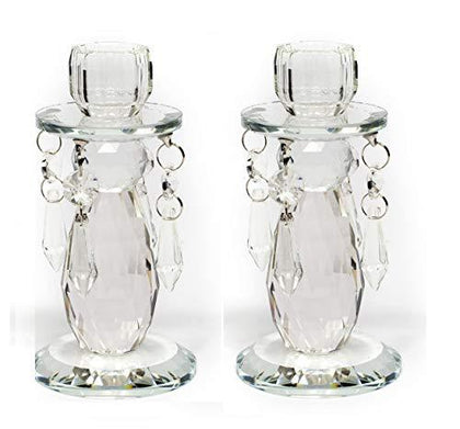 Home Decoration Accessories Clear Crystal Set of 2