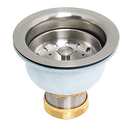 Kitchen Deep Dish Posi-Lock Assembly Round Drain Polished Chrome