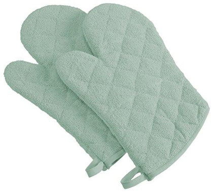 Cotton Quilted Ovenmitt Mint 2 Count