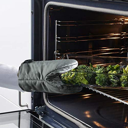 Small Oven Mitts Heat Resistant Grey